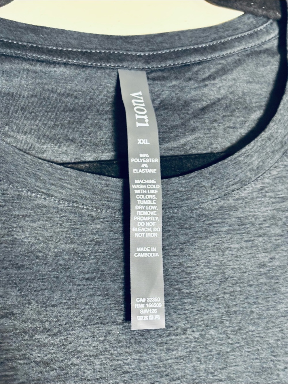 Vuori Men’s Shirt Sleeve Ponto Performance Tee, Size XXL Black Heather - Picture 4 of 8